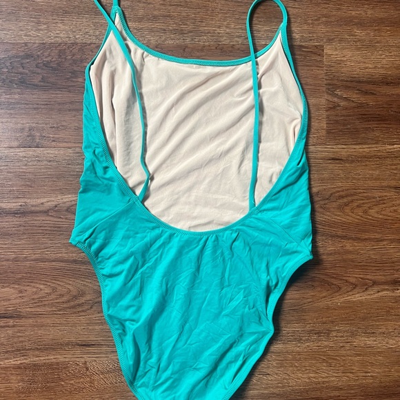 J.CREW PLAYA NEWPORT SUPER-SCOOPBACK ONE-PIECE SWIMSUIT JADE size medium - Picture 3 of 5